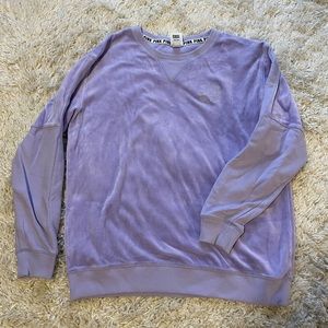 PINK! Velour crew neck